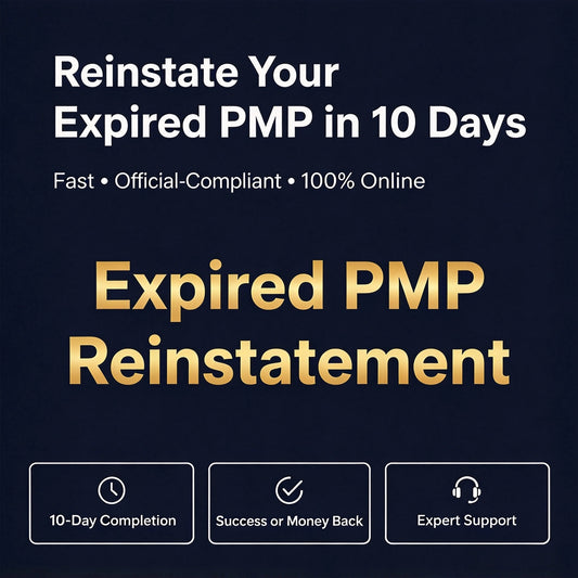 Expired PMP Reinstatement | Official Compliant | Refund Guarantee